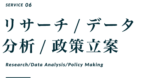 リサーチ/データ分析/政策立案